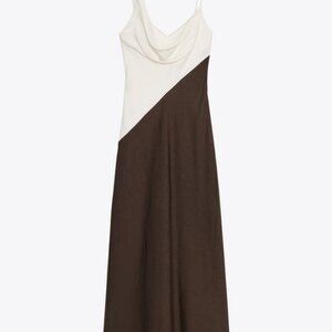 ZARA CONTRAST MIDI DRESS